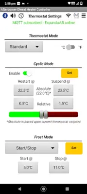 Afterburner Diesel Heater Controller android App screenshot 3